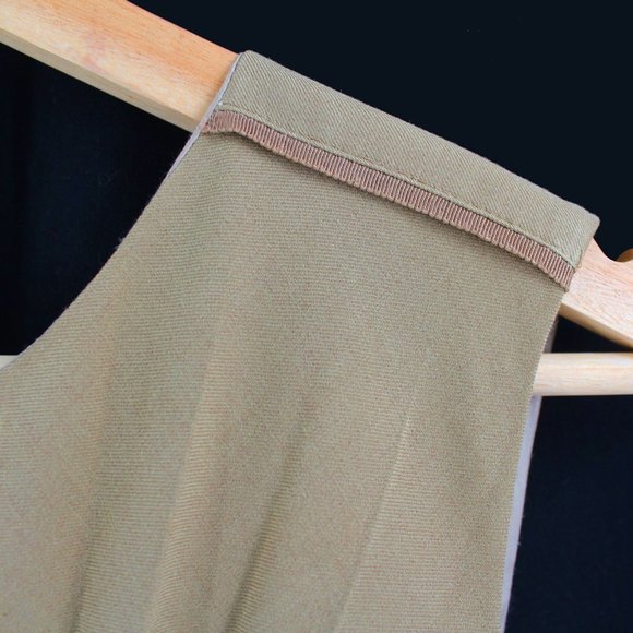 Ted Baker London Dress Radiant Accordion Pleated Sleeveless Sheath Khaki/Camel - Picture 5 of 8